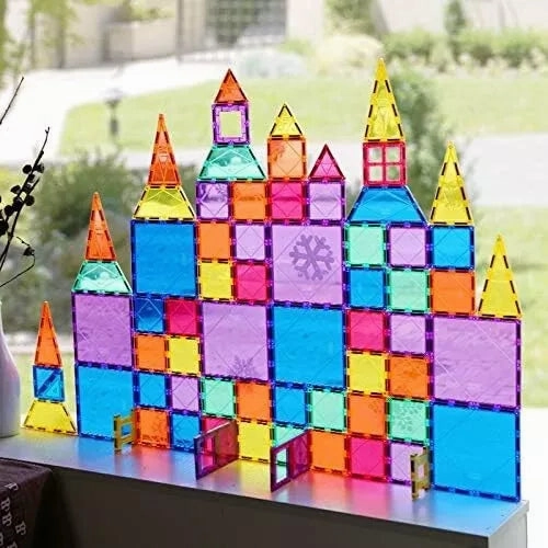 Magnetic Building Tiles Transparent Blocks Toy