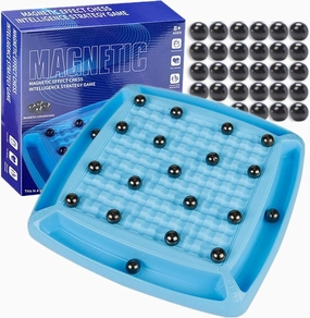 Magnetic Chess Game, Sank Magnetism Versus Chess, Fun Family Magnet Stone Board Game, with 40 Pcs Stones Magnetic Chess Board Game,Magnetic Game Gifts for Boys & Girls, 2-4 Players. (40 Pcs Magnets)
