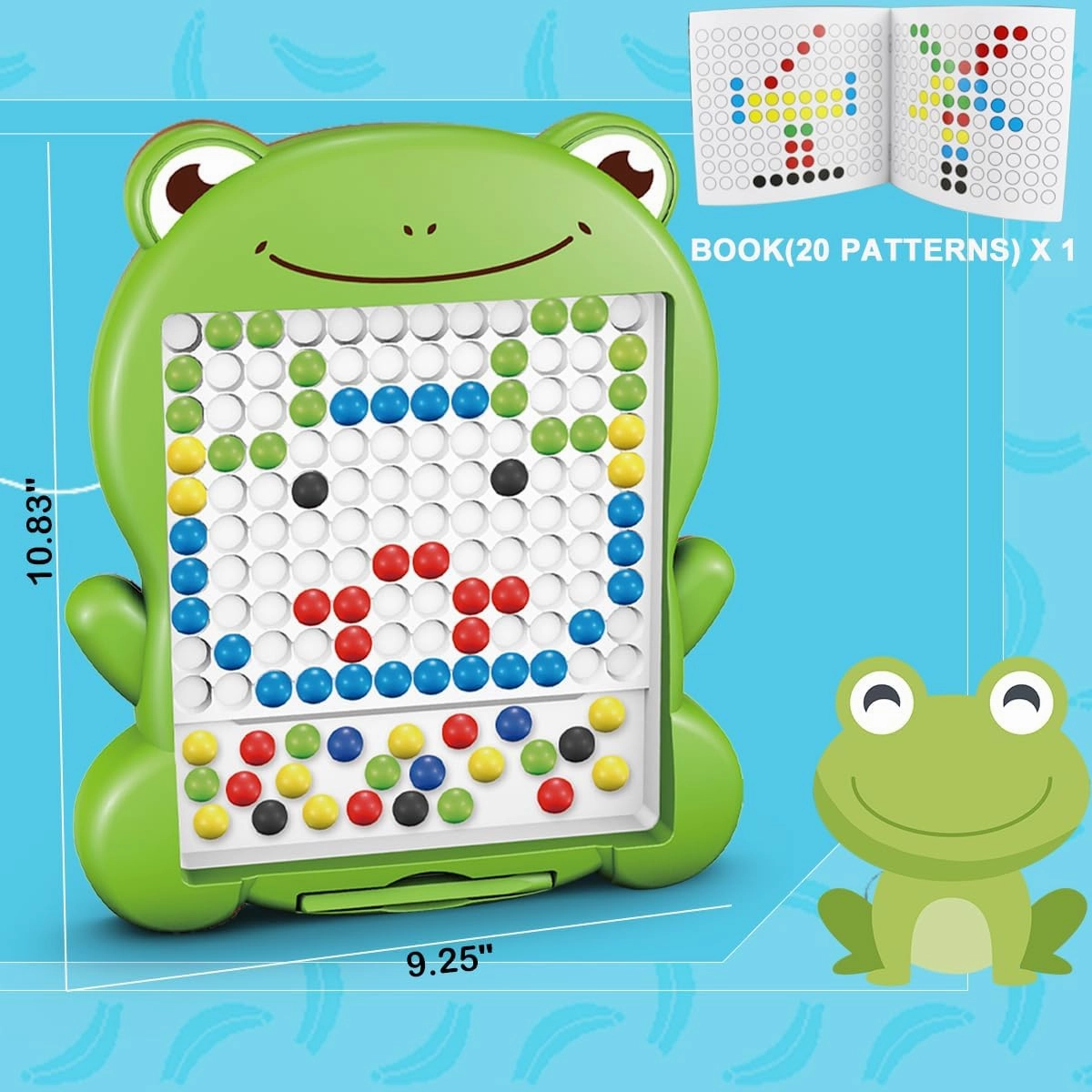 Magnetic Drawing Board for Kids,Doodle Board with Magnetic Pen and Beads,Magnetic Dot Art