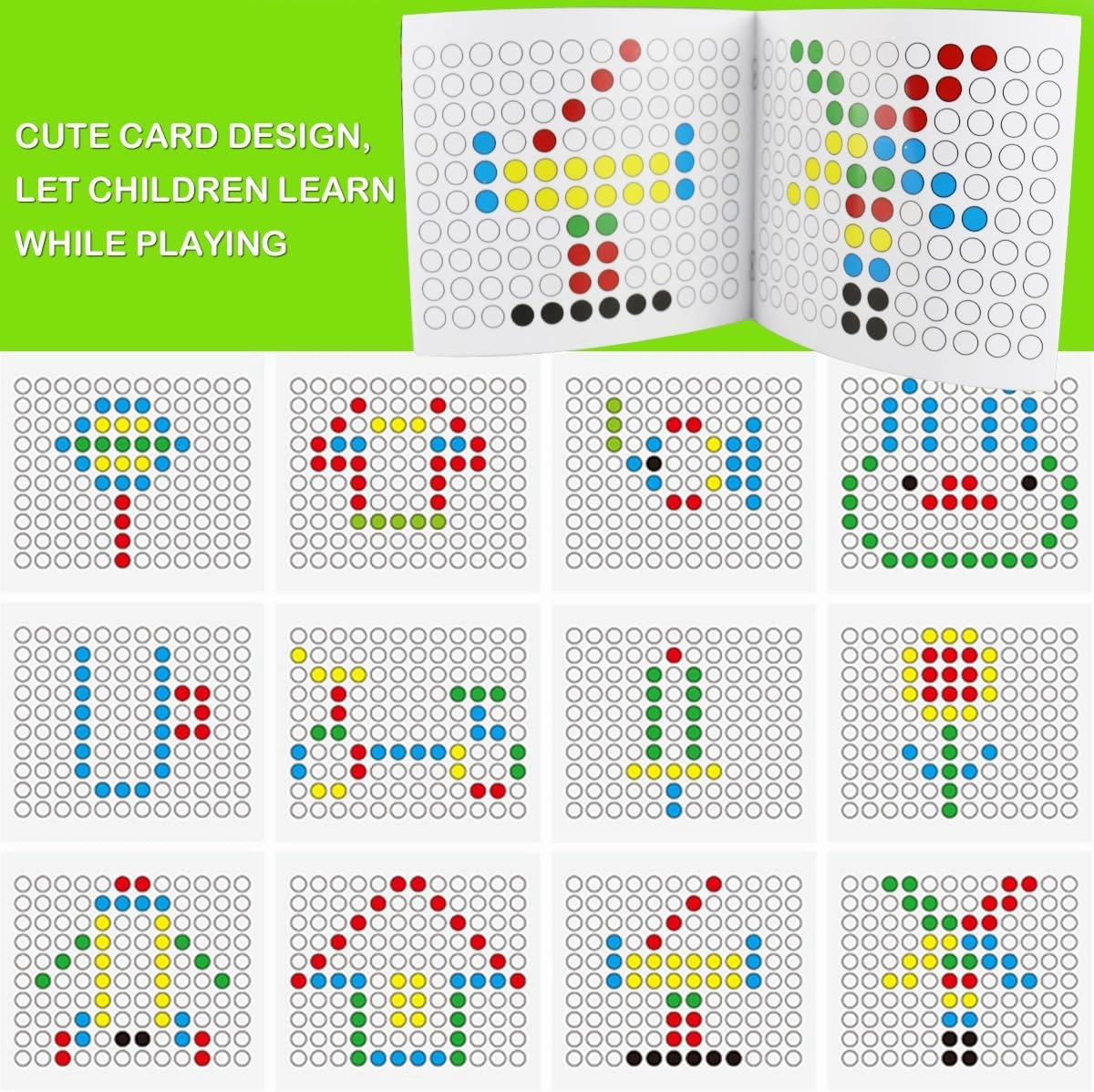Magnetic Drawing Board for Kids,Doodle Board with Magnetic Pen and Beads,Magnetic Dot Art