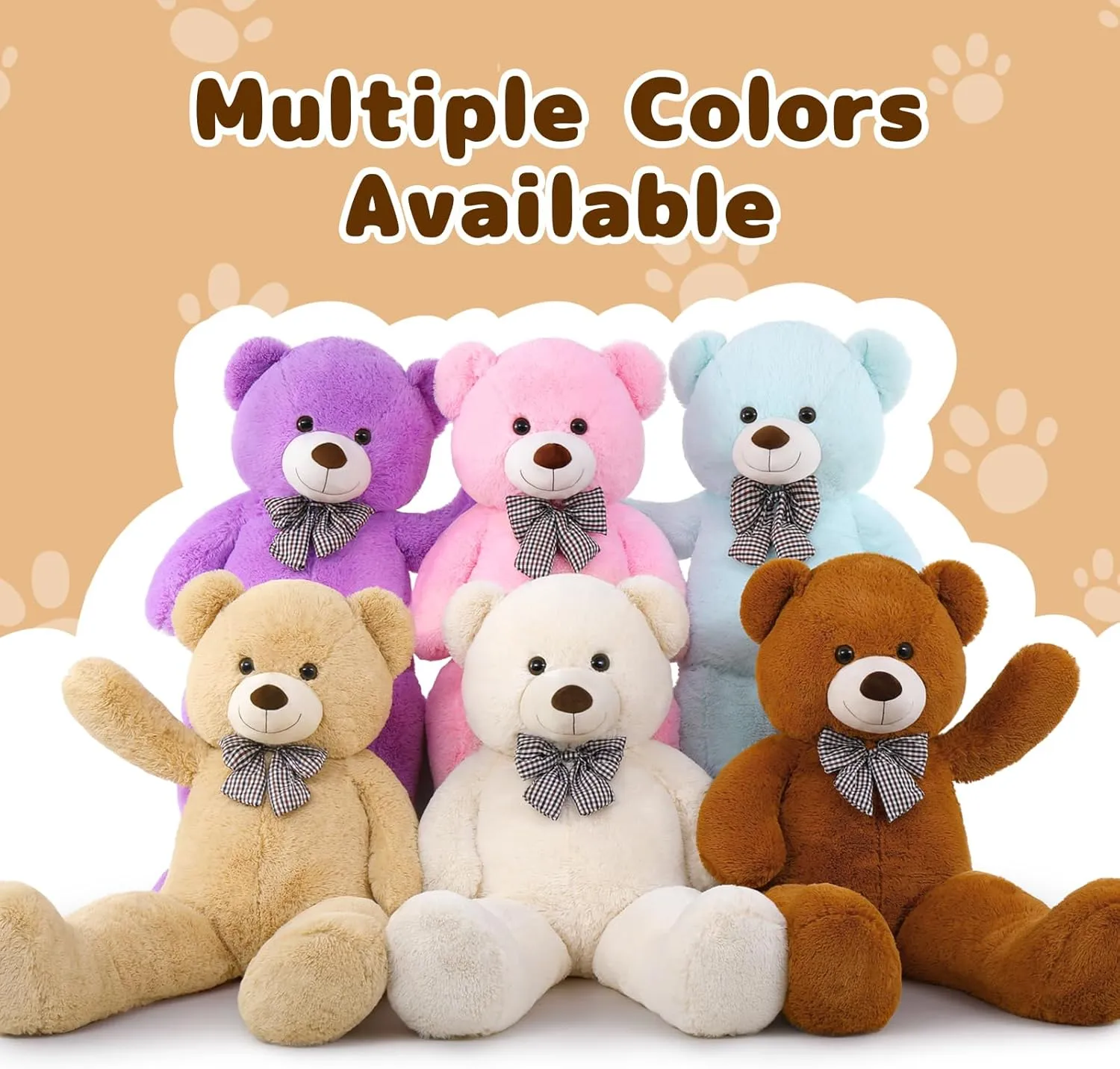 MaoGoLan Big Brown Jumbo Oversized Teddy Bear 47 inch Giant Stuffed Animal 4 Feet for Boy Baby Shower