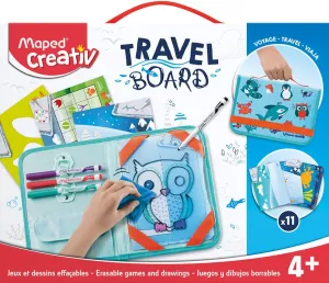 Maped - Travel Board Activity Kit - Blue - On-The-Go Creativity - Boosts Creative Abilities - Enhances Learning Efficiency - Easily Transportable - Promotes Creative Learning