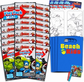 Marvel Store Avengers Mini Party Favors Set for Kids - Bundle with 24 Grab n Go Play Packs Coloring Pages, Stickers and More (Avengers Birthday Supplies) Goodie Bag Filler supplies