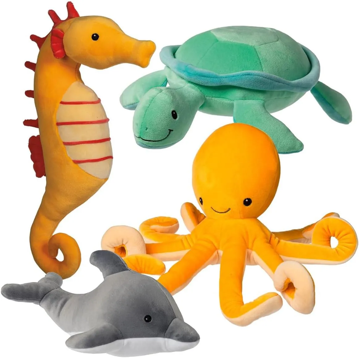 Mary Meyer Stuffed Animal Smootheez Pillow-Soft Toy, 10-Inches, Sea Turtle