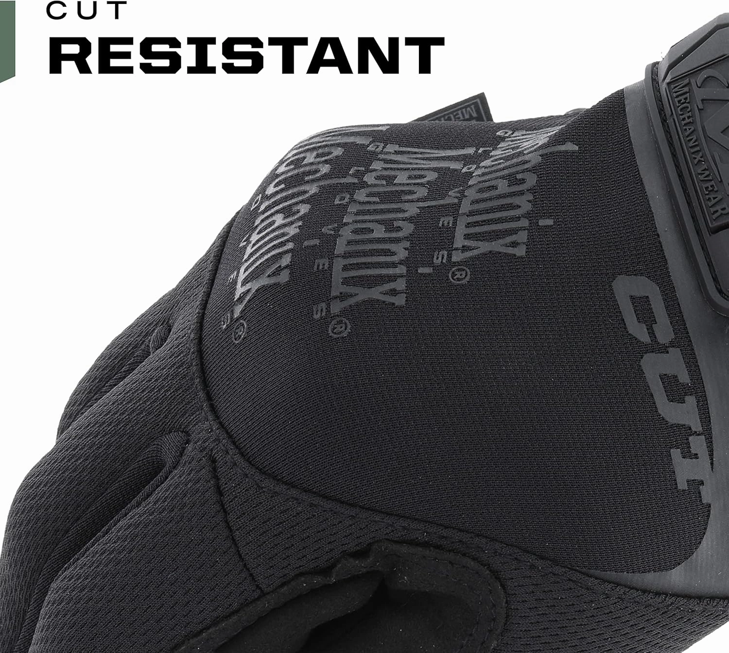 Mechanix Wear: Tactical Specialty Pursuit D5 Cut Resistant Covert Work Gloves (Large, All Black)