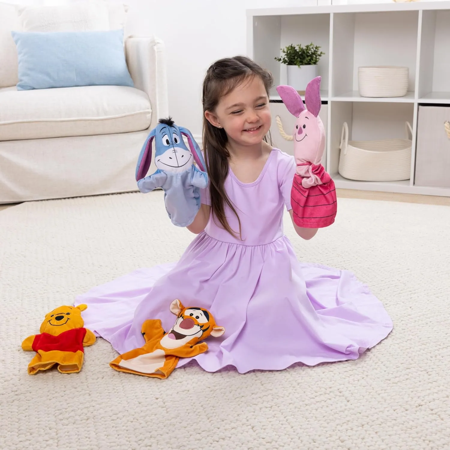 Melissa & Doug Disney Winnie the Pooh Soft & Cuddly Hand Puppets Toys For Kids Ages 2 