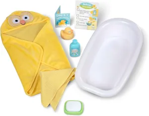 Melissa & Doug Mine to Love Deluxe Baby Care Play Set (48 Pieces – Doll   Accessories to Feed, Bathe, Change, and Cuddle)