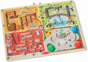 Melissa & Doug PAW Patrol Wooden 4-in-1 Magnetic Wand Maze Board - FSC Certified