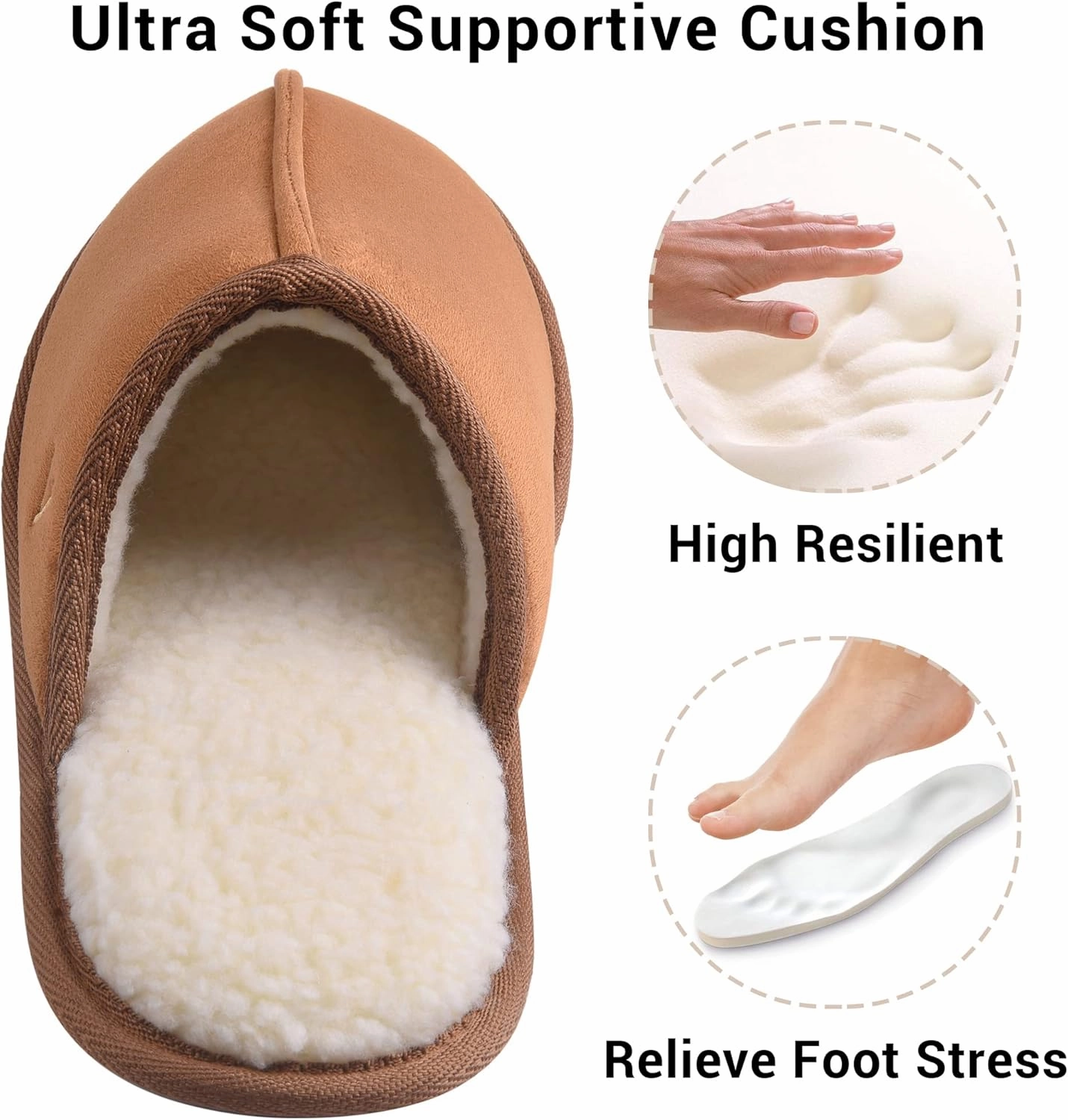 Mens Scuff Slippers Micro Suede Memory Foam Slide Clogs Slip on Indoor Outdoor House Shoes