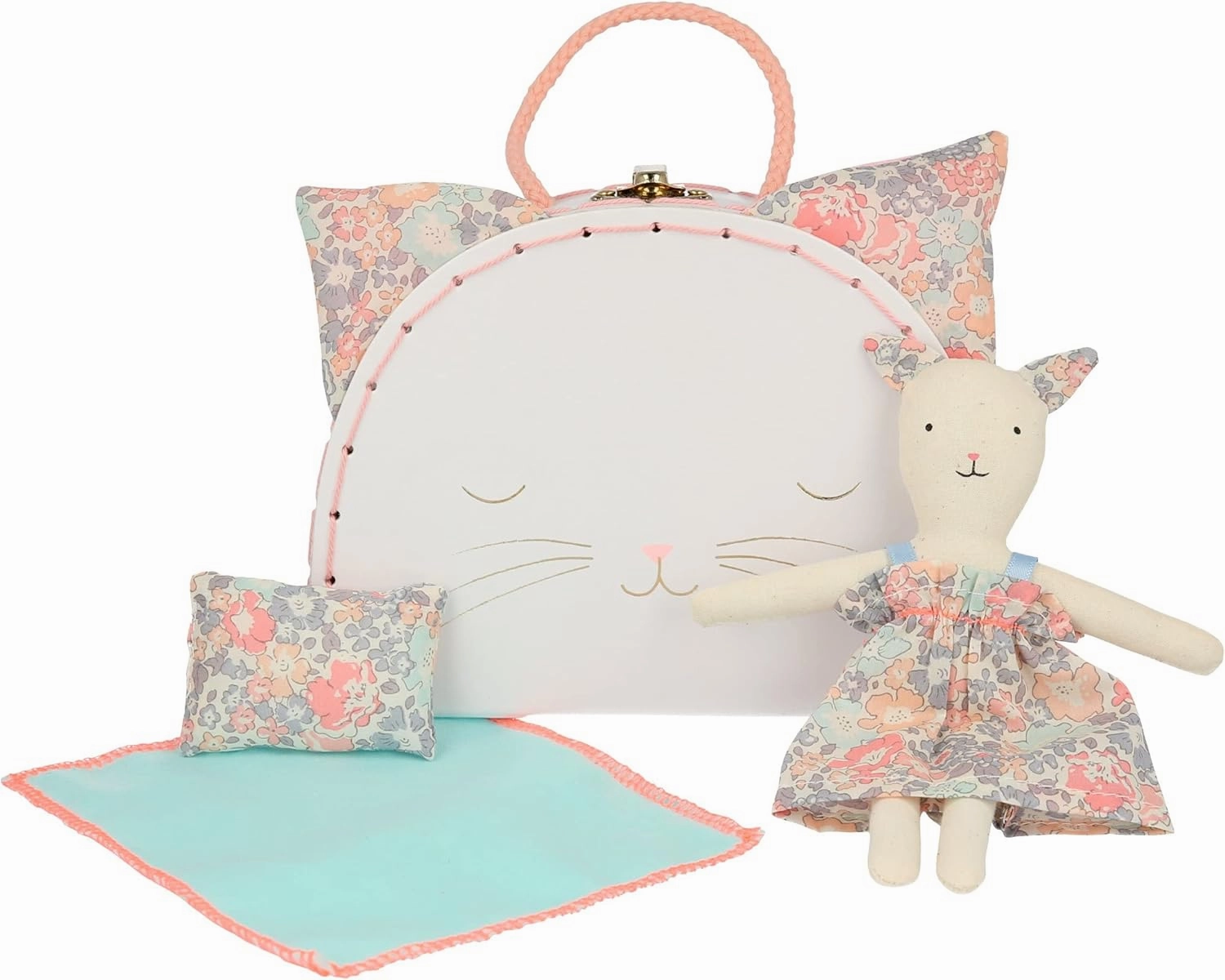 Meri Meri Floral Kitty Mini Suitcase Doll