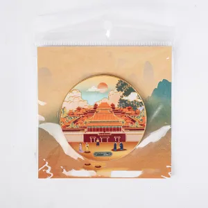Metal Refrigerator Magnet Scenic spot National Style Tourism Commemorative Creative Magnetic Sticker Hand Gift New Year's Gift Box Set