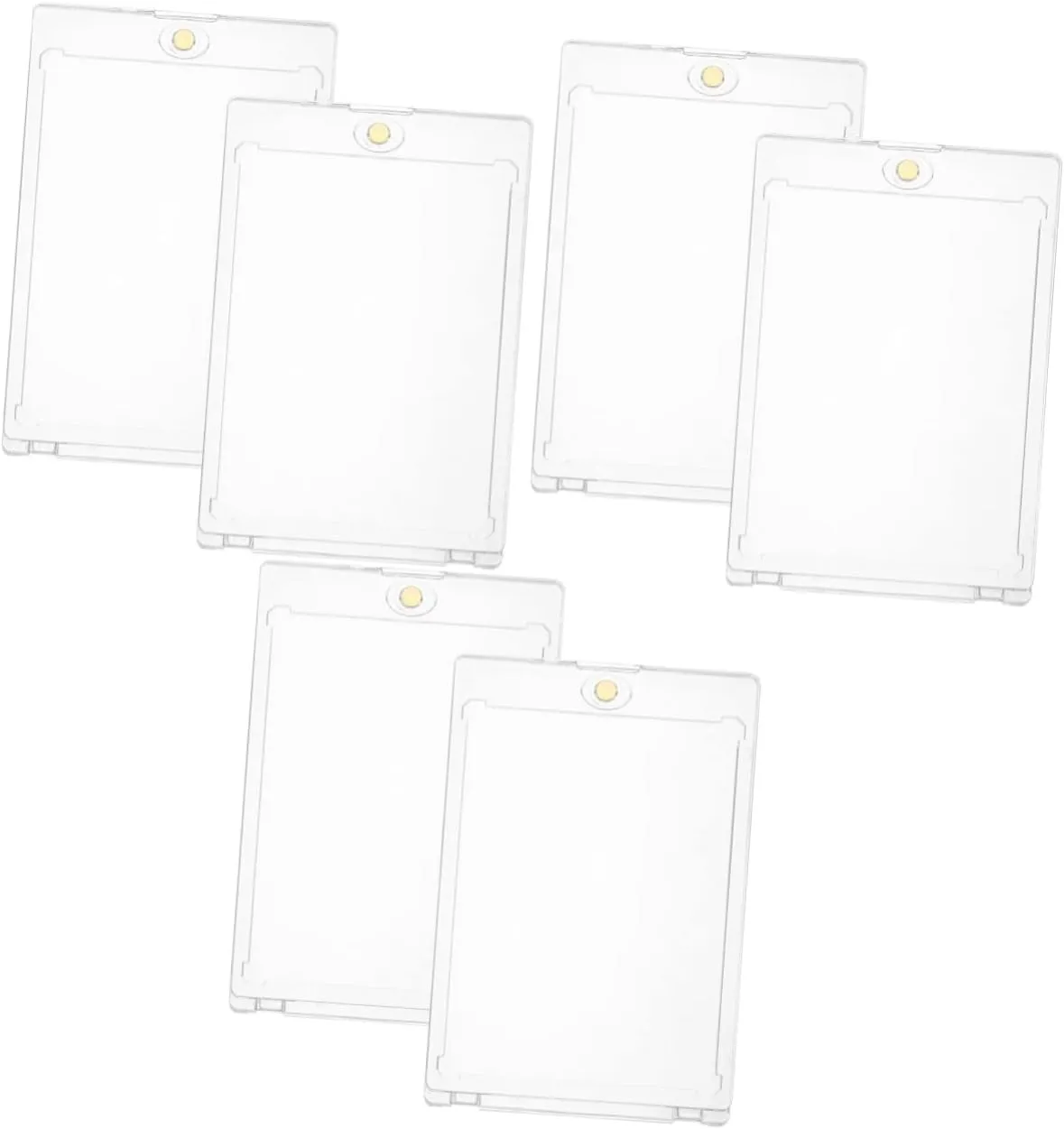 Milisten 3sets Magnetic Card Holder Transparent Acrylic Protector for Trading Cards Hard Display Case High Transparency Design 2pcs*3