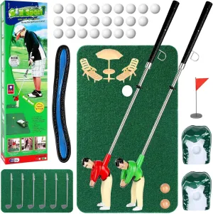 Mini Golf Toys for Kids/Adult, Retirement Gift Two Mini Golfers for Parent-Child Interaction, Fun Play Golf Indoor Games, Family Game for 6 7 8 9 Year Old Boys Girls