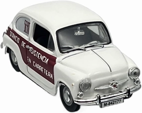 Mini Cars Replica 1/43 for Seat 600 Van Metal Miniature Enclosed Van Model (White) Adult Collection Entryway Display Race Car Birthday Party Decorations