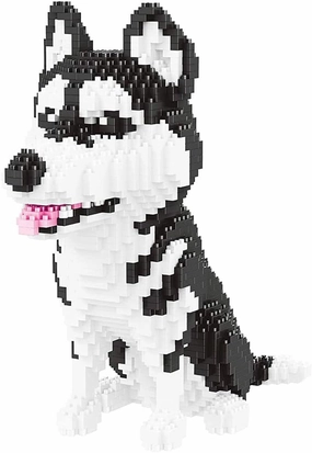 Mini Dog Building Blocks 950PCS 3D Puzzle Building Blocks Set Toys Gifts for Kids or Adults Husky 14 