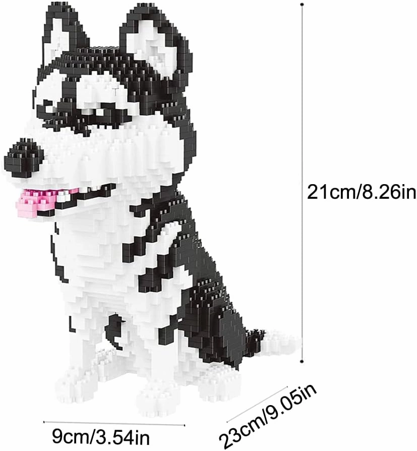 Mini Dog Building Blocks 950PCS 3D Puzzle Building Blocks Set Toys Gifts for Kids or Adults Husky 14 