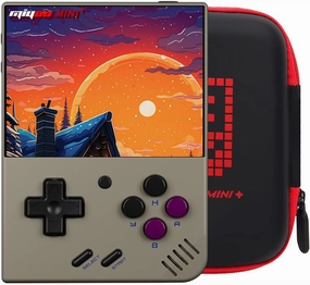 Mini Plus Retro Gaming Console with Portable Case, Handheld Game Console with 3000mAh Battery 3.5'' IPS Screen, Compatible with a Large Variety of Classic Games. Support WiFi & RTC