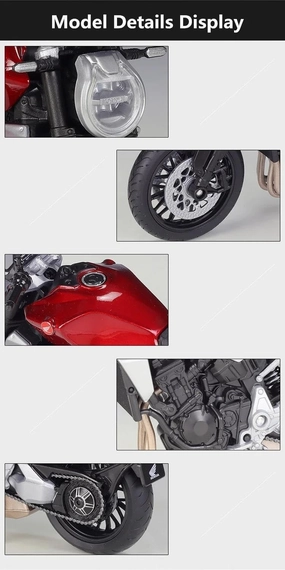 Mini Simulation Motorcycle Toys 1:12 for Honda CB1000R Alloy Racing Motorcycle Model Children's Gift Adult for Boys(Red)