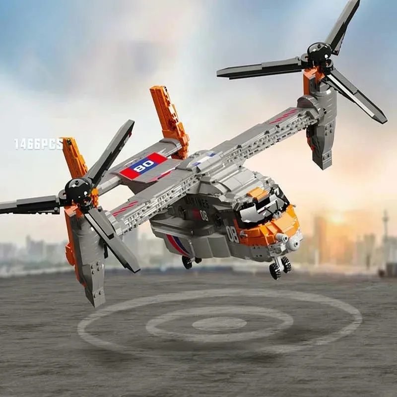 MOC Expert Creator Boeing Bell Osprey V22 Bricks Toy 88007