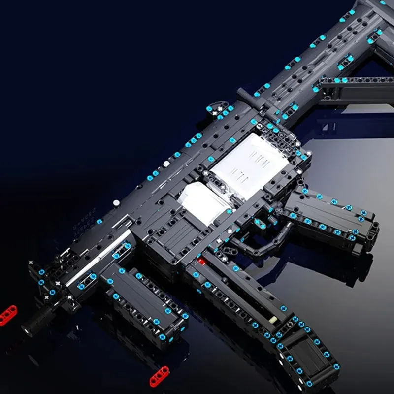 MOC Military MP5 Submachine Gun Weapon Bricks Toy T2035