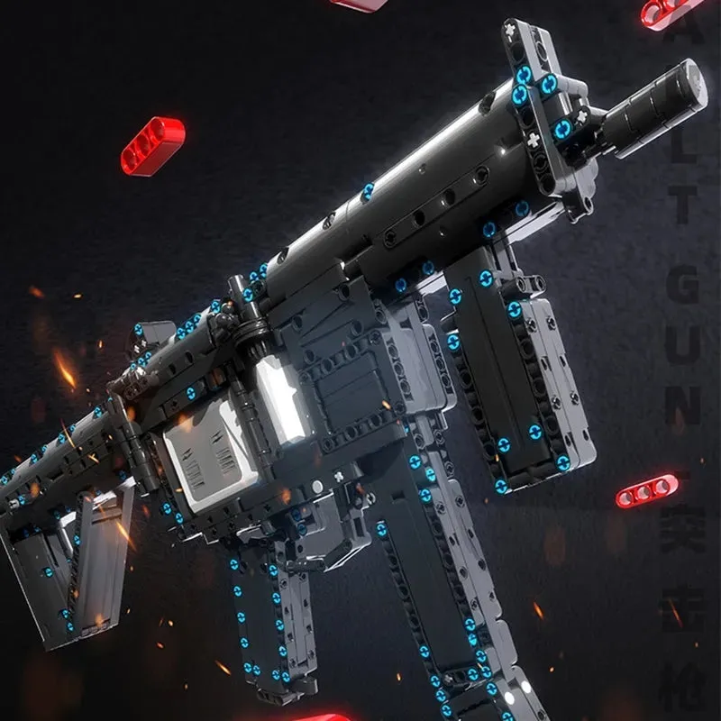 MOC Military MP5 Submachine Gun Weapon Bricks Toy T2035