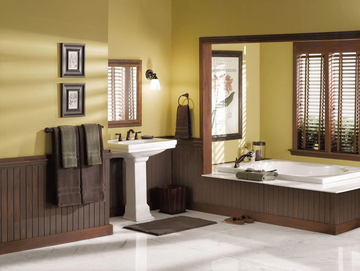 Moen YB2261ORB Brantford 1-Light Dual-Mount Bath Bathroom Vanity Fixture with Frosted Glass, Oil Rubbed Bronze