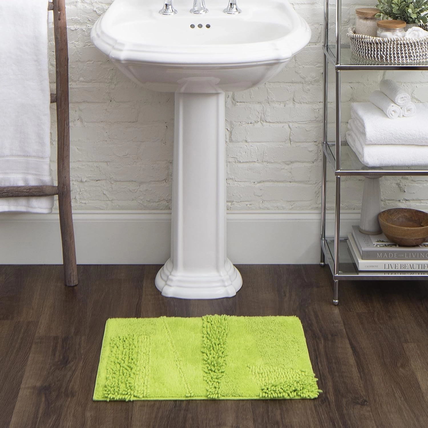 Mohawk Home Composition Fiesta Lime 1' 9" x 2' 10" Bath Mat
