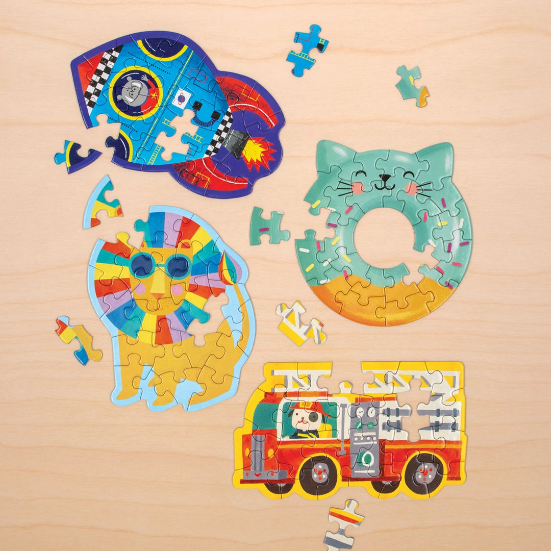 Mud Puppy | Shaped Mini Puzzle | Firetruck - 24pc