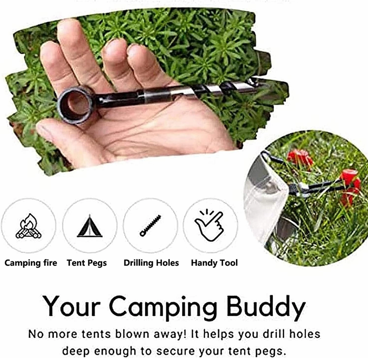 Multipurpose Manual Survival Drill Bit-Woodworking Hole Saw Bit Hand Auger for Outdoor and Camping Perfect Addition Tool to Survival (Size : 8/10/12/14/16/18//20/22mm) (Size : 0.472in)