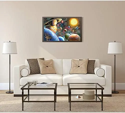Nattork Jigsaw Puzzle 500 Pieces for Adults Youth Family Space Traveler Solar System Puzzle Pieces Fit Together Perfectly