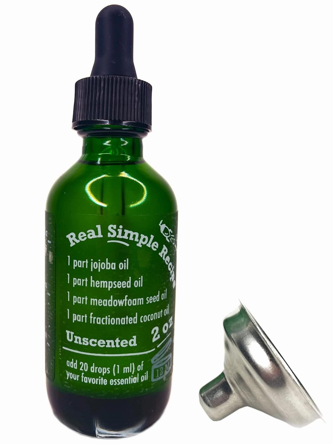 Natural Beard Oil - Unscented - This Beard Oil Plants Trees from Recipe Included - 2 Ounce