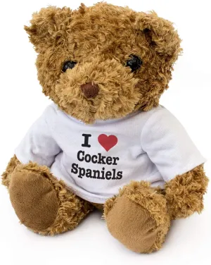 New - I Love Cocker Spaniels - Teddy Bear - Cute Soft Cuddly - Dog Gift Present Birthday Xmas