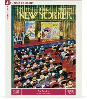 New York Puzzle Company - New Yorker Art Auction - 1000 Piece Jigsaw Puzzle for Adults by Anatol Kovarsky