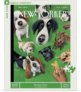 New York Puzzle Company - New Yorker Summer Treat - 500 Piece Jigsaw Puzzle for Adults by Mark Ulriksen