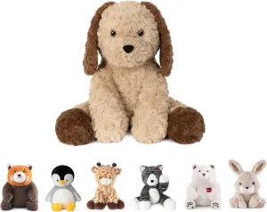 Niuniu Daddy 14" | 3.5 Pound Dog Weighted Stuffed Animal, Heavy Doggy Pillowfort Plush Toys for Kids Adults, Weighted Beads for Puppy Stuffed Animals Body Pillow for Gift Birthday Holiday Christmas