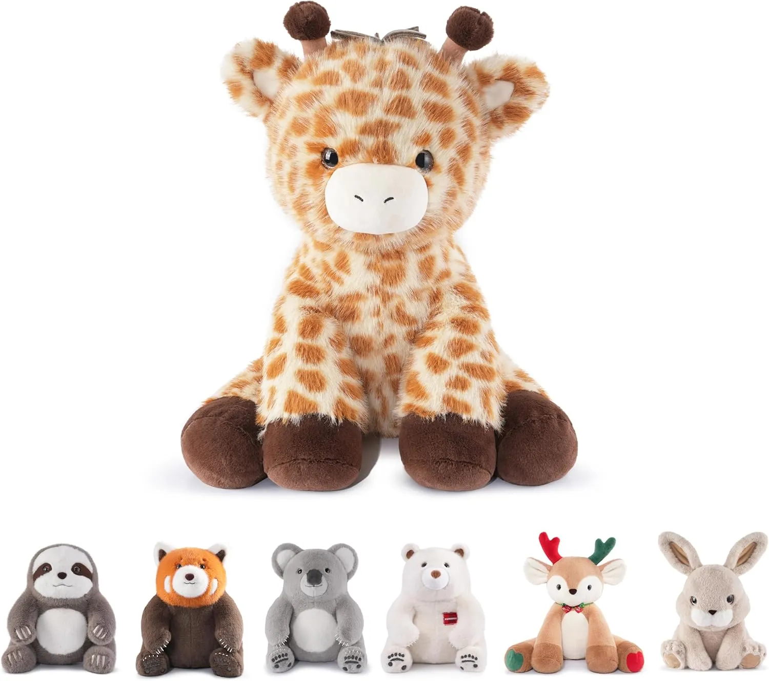 Niuniu Daddy 14" | 3.5 Pound Giraffe Weighted Plush Stuffed Animal, Heavy Giraffe Pillowfort Toys for Kids Adults, Weighted Beads for Stuffed Animals Body Pillow for Gift Birthday Christmas Holiday