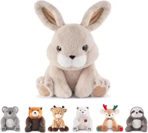 Niuniu Daddy 14" | 3.5 Pound Rabbit Weighted Bunny Stuffed Animals, Large Hugging Plush Animal Toys for Kids Adults Baby, Large Body Pillow for Sleep Gifts Presents Birthday Christmas Holiday