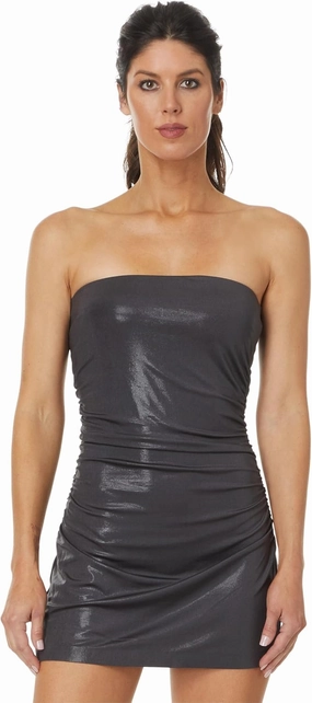 Norma Kamali Women's Strapless Pickleball Mini Dress