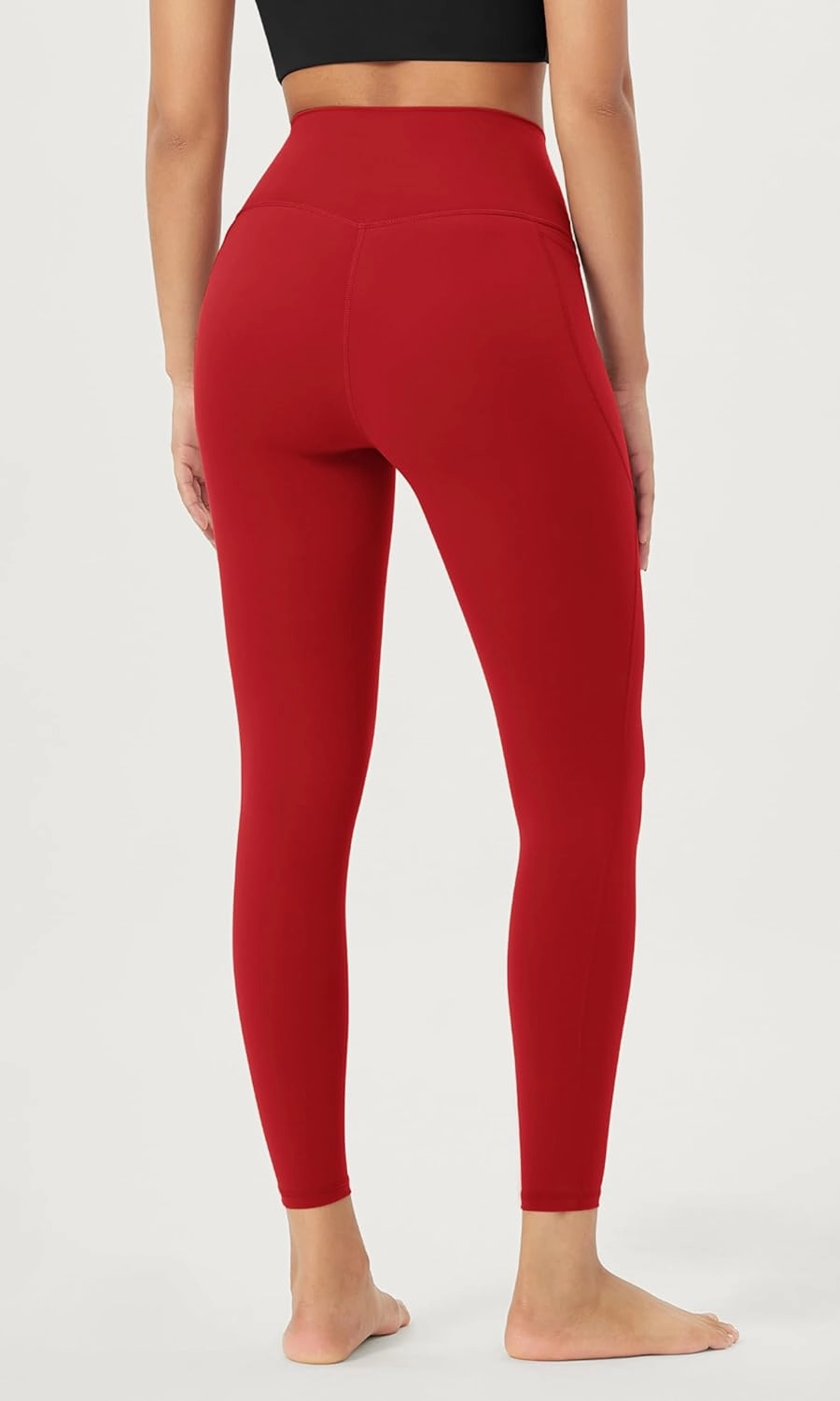 ODODOS Women's High-Waist 7/8 Compression Leggings with High-Positioned Pockets, Yoga Pants for Running & Workout