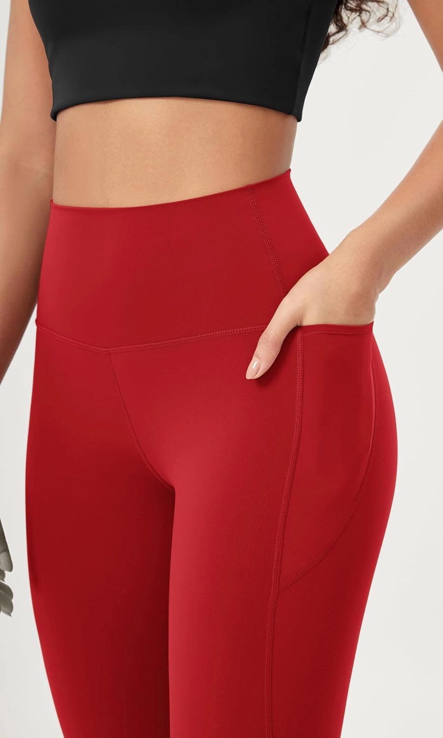 ODODOS Women's High-Waist 7/8 Compression Leggings with High-Positioned Pockets, Yoga Pants for Running & Workout
