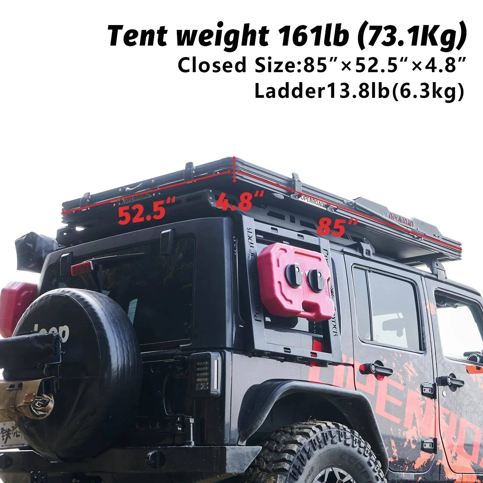 OPENROAD PeakRoof LT Aluminum Roof Top Tent