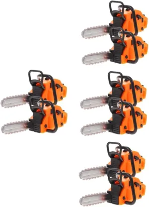 Operitacx 8pcs Miniature Chainsaw Prop Realistic Dollhouse Decoration Adorable Gardening Tool Mini Scene Ornament for Boys and Girls Play and House Decor