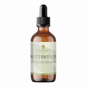 organic pure oil OPO Watermelon Seed Oil - 4 oz Glass & Dropper - Pure Unrefined Cold Pressed Non GMO Vegan Carrier Oil for Hair Skin Face Body Nails Beard Daily Use Moisturizer