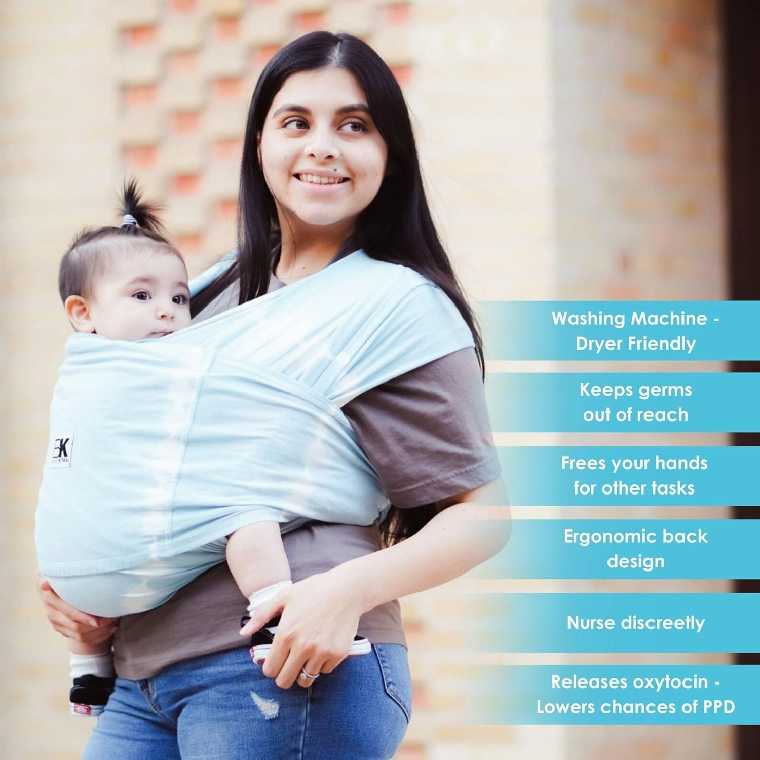 Original Baby K'tan Baby Carrier: #1 Easy Pre-Wrapped, Soft, Slip-On, No Rings, No Buckles | 5 in 1 Baby Sling Gift | The Best Hands Free Infant Wrap For Newborn to Toddler up to 35lb (See Size Chart)