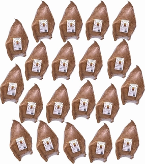 Original Large White Cow Ears | Premium Dog Chews | All Natural, No Additives, Gluten Free | Peanut Butter - 20 Pack