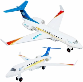 OTONOPI Model Airplane Single Airlines Die-Cast Plane Alloy Metal Aircraft Pull Back Toy Plane G650 with Lights and Sounds for Kids