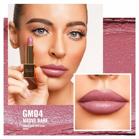 Oulac Rose Pink Lipsticks Set Included Metallic Lipstick, Shimmer Lipstick and Lip Liner