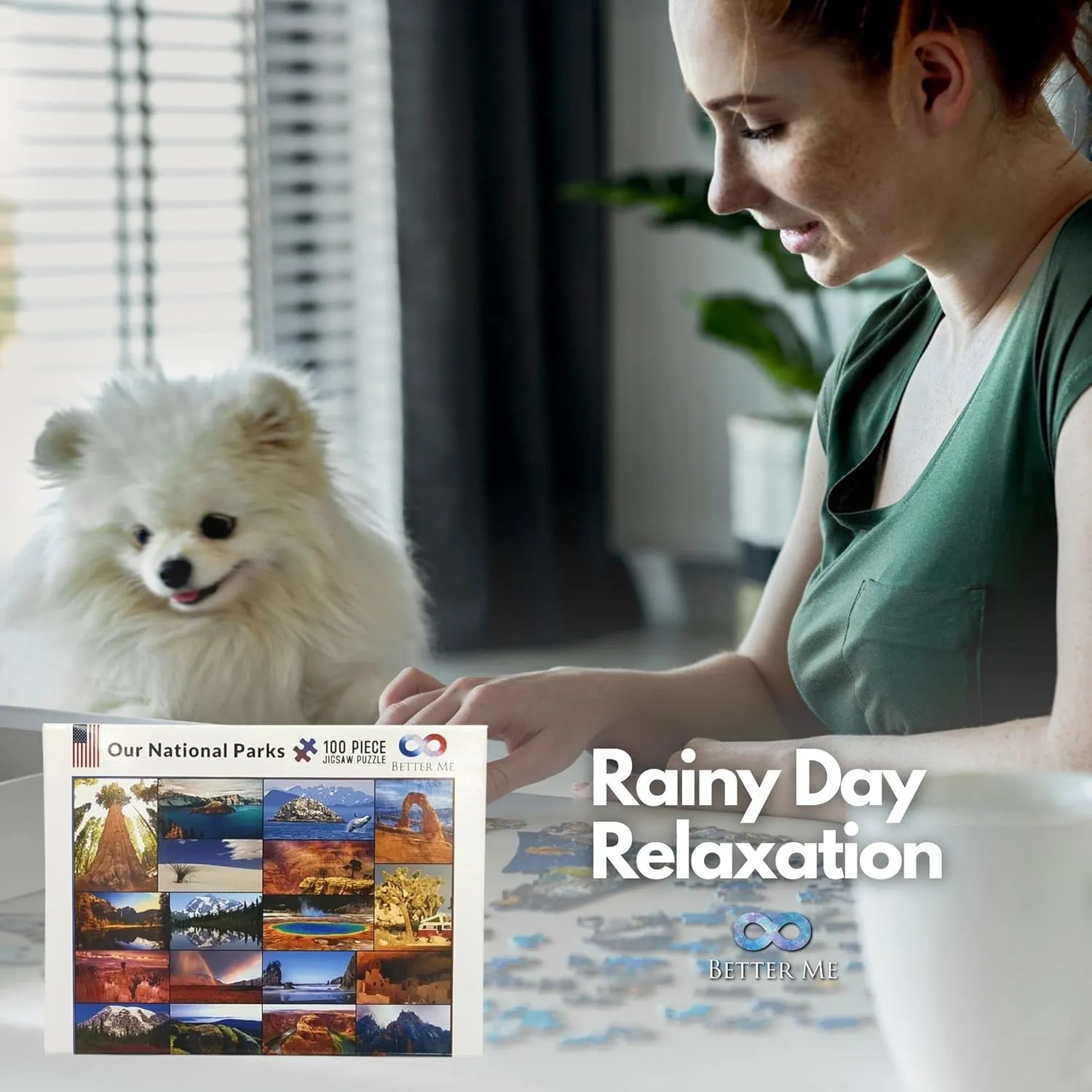Our National Parks 100-Piece Jigsaw Puzzle - USA National Park Puzzles for Kids, Featuring Acadia, Yellowstone, Zion, Arches, Crater Lake, Mount Rainier & More (100 Pieces)