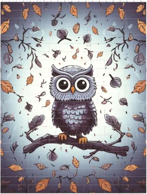 Owl Tree Branches Building Block Puzzle Personalized Building Bricks for Adults Square Shaped Block Puzzle Building Brick Block Puzzles Valentine's Day Gifts for Home Decor Brick Puzzle
