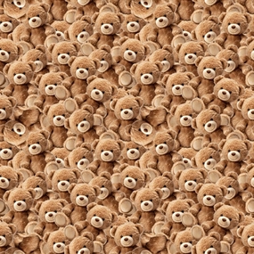 Packed Fuzzy Teddy Bear Fabric